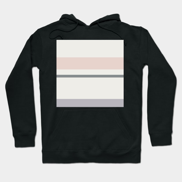 A refined setup of Very Light Pink, Philippine Gray, Silver and Lotion Pink stripes. Hoodie by Sociable Stripes